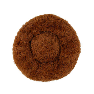 Hot Long Plush Dog Bed Winter Warm Round Sleeping Beds